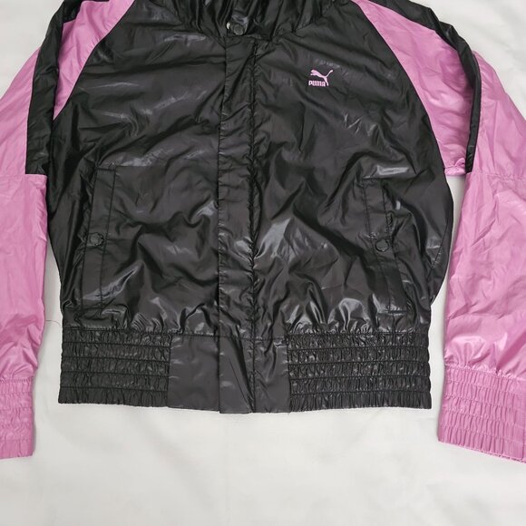 Puma Sports Lifestyle Women's Black/Pink Running Outdoor Winbreaker Jacket Small - Picture 6 of 16
